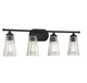 Chantilly Four Light Bathroom Vanity (8-1745-4-BK)