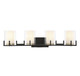Savoy House - 8-1977-4-143 - Four Light Bathroom Vanity - Eaton - Matte Black w/Warm Brass