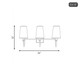 Cameron Three Light Bath Bar (8-2542-3-109)