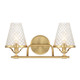 Savoy House - 8-3596-2-322 - Two Light Bathroom Vanity - Candler - Warm Brass