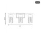 Brickell Three Light Bathroom Vanity (8-3600-3-322)