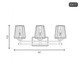 Garnet Three Light Bathroom Vanity (8-6001-3-109)