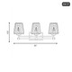 Garnet Three Light Bathroom Vanity (8-6001-3-322)