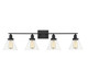 Savoy House - 8-9130-4-BK - Four Light Bath Bar - Drake - Black