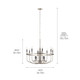 Capitol Hill 12 Light Chandelier (52305NI)