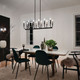 Armand 12 Light Linear Chandelier (52350BK)