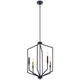 Kichler - 52351BK - Four Light Foyer Pendant - Armand - Black