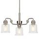Aivian Three Light Chandelier (52397NI)
