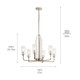 Kimrose Six Light Chandelier (52411PN)