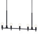 Torvee Five Light Linear Chandelier (52425BK)