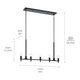 Torvee Five Light Linear Chandelier (52425BK)