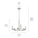Tolani Four Light Chandelier (52426PN)