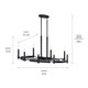 Tolani Eight Light Chandelier (52429BK)