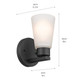 Stamos One Light Wall Sconce (52437BK)