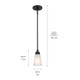 Erma One Light Mini Pendant (52444BK)