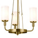 Vetivene Three Light Mini Chandelier (52450NBR)