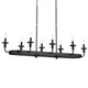 Vetivene Eight Light Linear Chandelier (52453BKT)