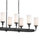 Vetivene Eight Light Linear Chandelier (52453BKT)