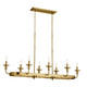 Vetivene Eight Light Linear Chandelier (52453NBR)