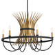 Baile Six Light Chandelier (52458BK)