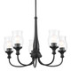 Melis Five Light Chandelier (52468BK)