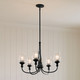 Melis Five Light Chandelier (52468BK)