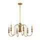 Kichler - 52470NBR - Six Light Chandelier - Karthe - Natural Brass