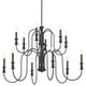 Karthe 12 Light Chandelier (52472BK)