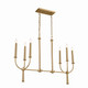 Kichler - 52495BNB - Six Light Linear Chandelier - Florence - Brushed Natural Brass