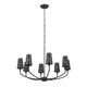 Adeena Eight Light Chandelier (52509BK)