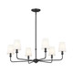 Kichler - 52516BK - Six Light Chandelier - Pallas - Black