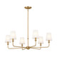 Kichler - 52516BNB - Six Light Chandelier - Pallas - Brushed Natural Brass