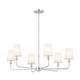 Kichler - 52516PN - Six Light Chandelier - Pallas - Polished Nickel