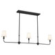 Kichler - 52519BK - Three Light Linear Chandelier - Pallas - Black