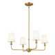 Kichler - 52520BNB - Four Light Chandelier - Pallas - Brushed Natural Brass