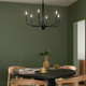 Deela Six Light Chandelier (52525BK)