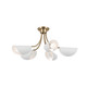 Arcus Five Light Chandelier/Semi Flush (52558CPZWH)