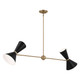 Phix Four Light Linear Chandelier (52569CPZBK)