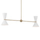 Phix Four Light Linear Chandelier (52569CPZWH)