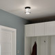 Brit One Light Flush Mount (52596BKCPZ)