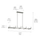 Erzo Ten Light Linear Chandelier (52614SN)