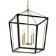 Delvin Four Light Foyer Pendant (52620CPZBK)