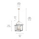 Eisley Four Light Foyer Pendant (52626PN)