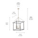 Eisley Four Light Foyer Pendant (52627PN)