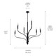 Livadia Six Light Chandelier (52673BK)