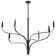 Livadia Six Light Chandelier (52674BK)