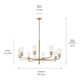 Velestino Eight Light Chandelier (52680CPZ)