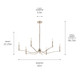 Malene Six Light Chandelier (52696PN)