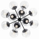 Silvarious 12 Light Chandelier Convertible (52701BKCLR)