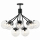 Silvarious 12 Light Chandelier Convertible (52701BKCLR)